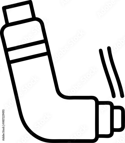 A hand drawn style icon of asthma inhaler