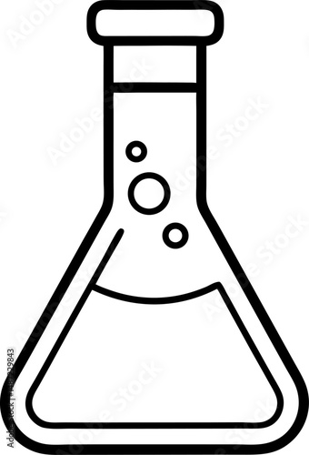 Test tube icon vector, filled flat sign, solid pictogram isolated on white. Laboratory glass symbol illustration.