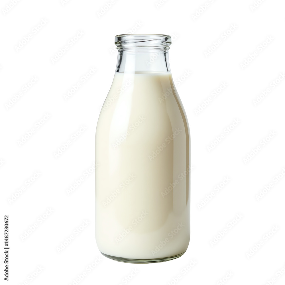 Fresh milk in a glass bottle. Fresh milk in a glass bottle.