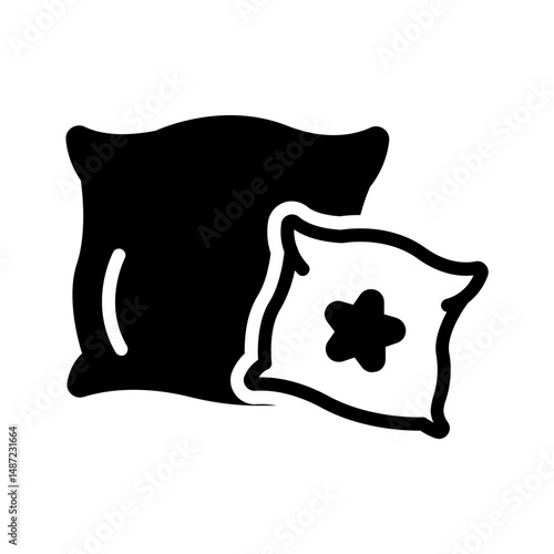 Vector solid icon for Cushion