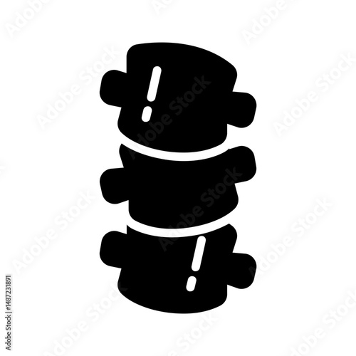 Vector solid icon for Unstable spine