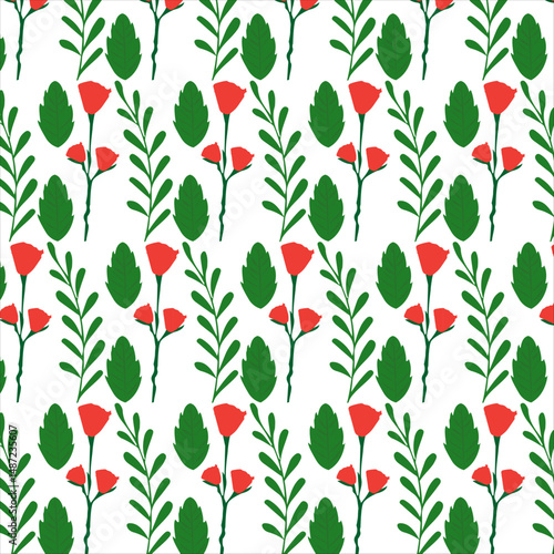 Wallpaper Mural Seamless floral pattern Vector, Botanical Background Graphic pattern for fabric, wallpaper, packaging. Luxury modern Trendy pattern Torontodigital.ca