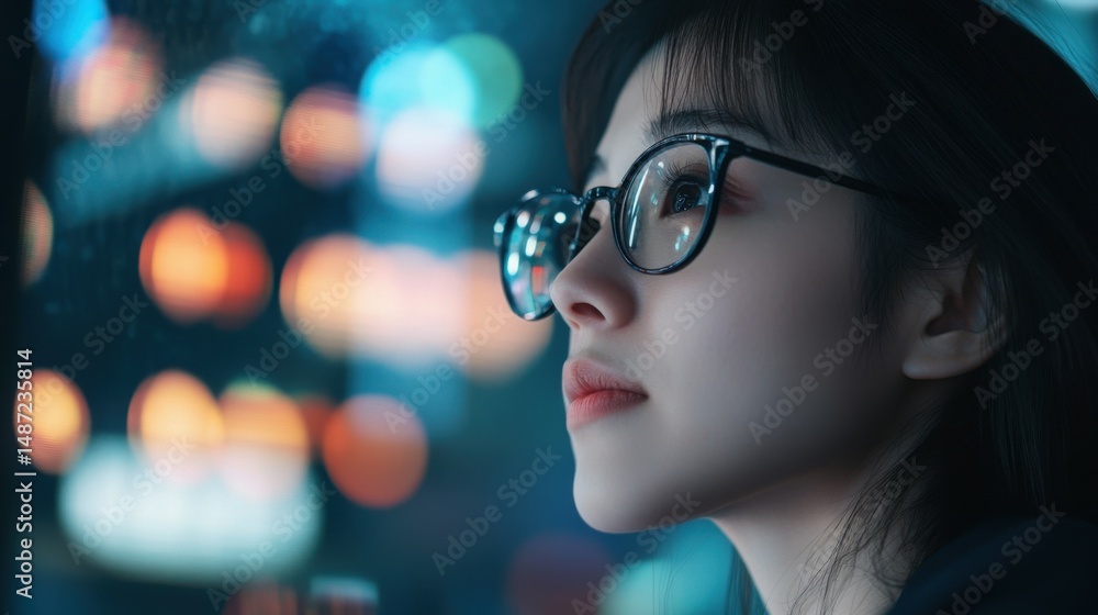 Young Asian investor watching the change of stock market on computer laptop screen. Young Asian investor watching the change of stock market on computer laptop screen.