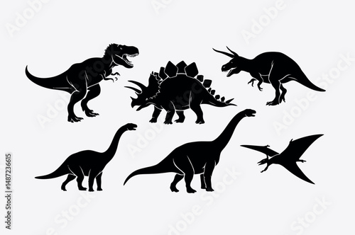 dino silhouette graphic design