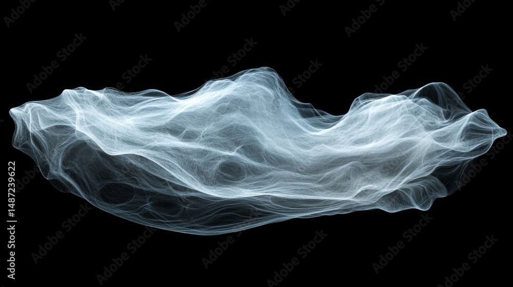 Fototapeta premium Abstract Blue Particle Cloud Digital Art