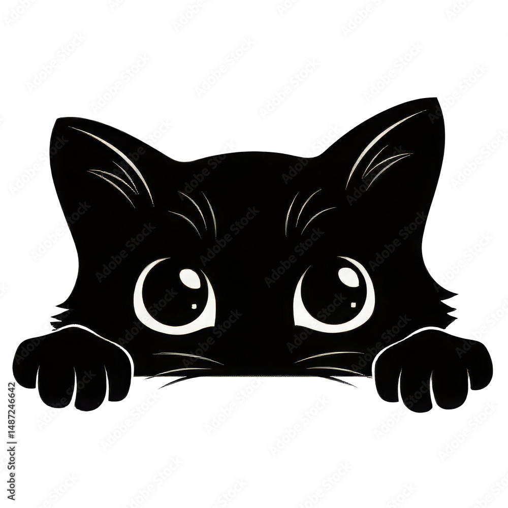 vector illustration of a black cat vector illustration of a black cat