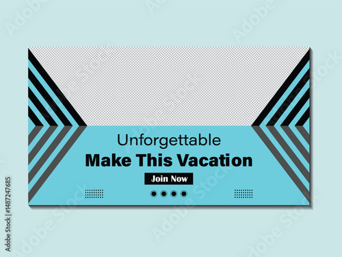 Colorful Travel YouTube Thumbnail Template Design
