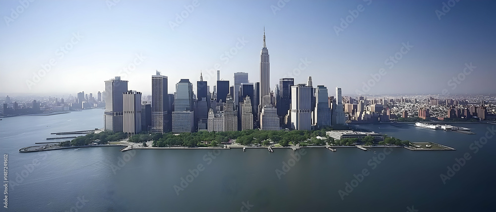 Fototapeta premium Panoramic View Of New York City Skyline