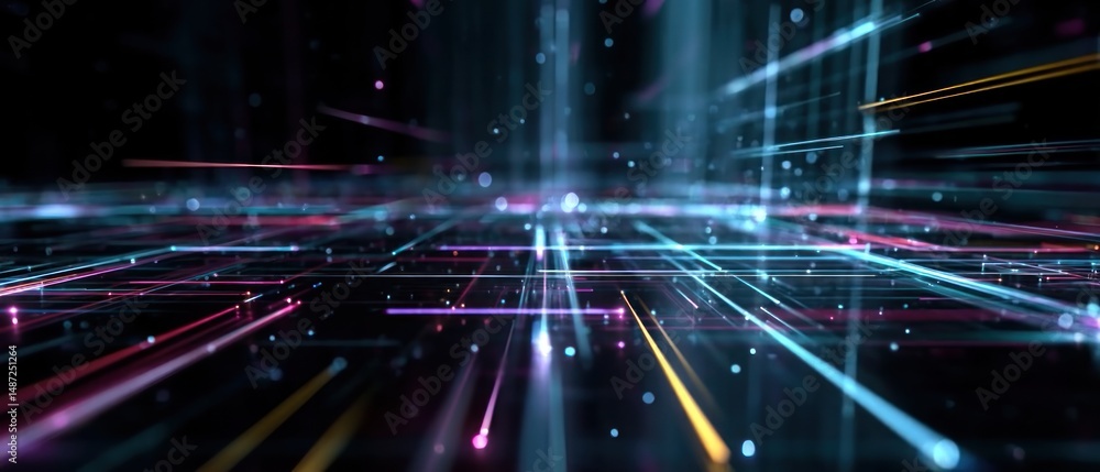 Fototapeta premium Abstract digital network background