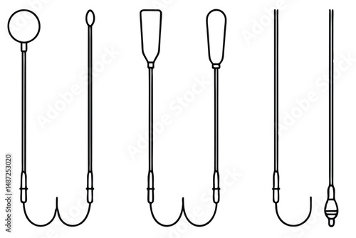 Foley catheters sterilization methods Line art