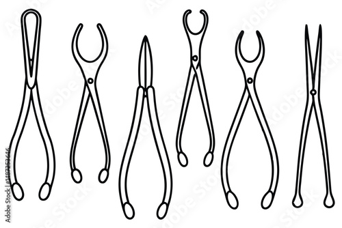 Forceps Aid In Healing Line art