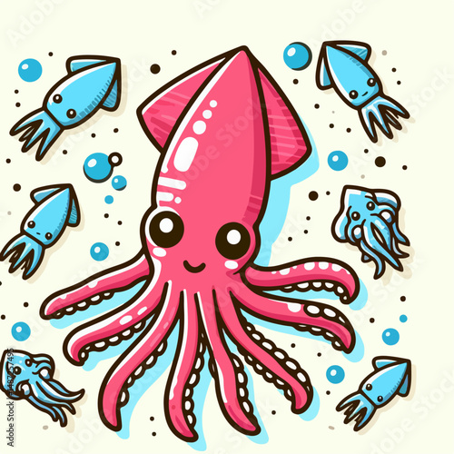 squid vector illustration