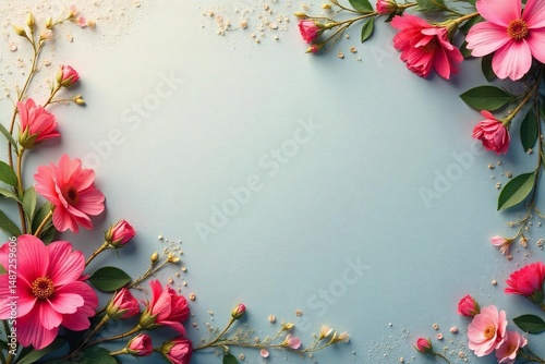 Subtle repeating floral motif on textured surface, seamless, soft