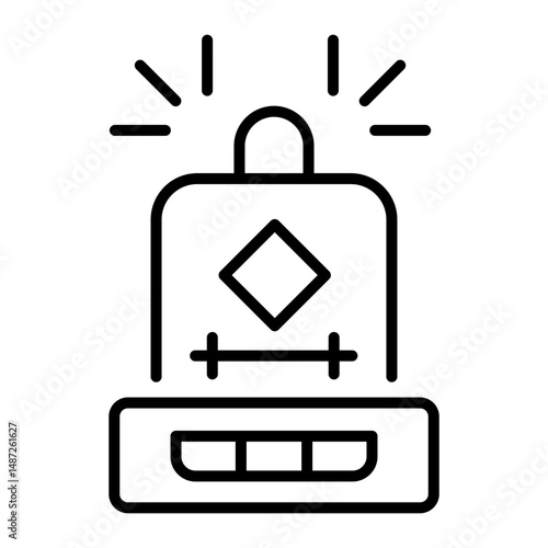 A line style icon of alarm