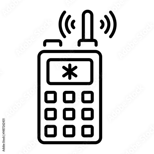 An outline style icon of emergency radio