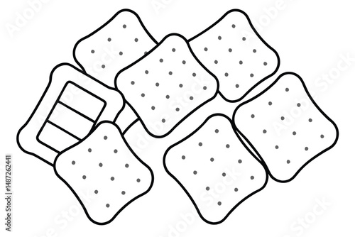 Gauze pads sterile soft Line art