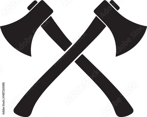 Crossed Axes Silhouette