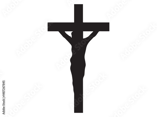 Jesus Cross Crucifixion Outline Background