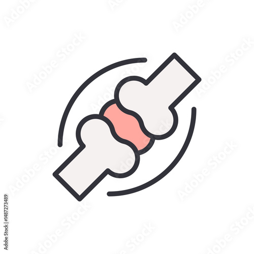 Illustration Of Human Joint Representing Biomedical Science Concept