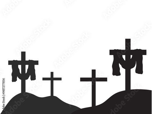 Hand Drawn Jesus Cross Crucifixion