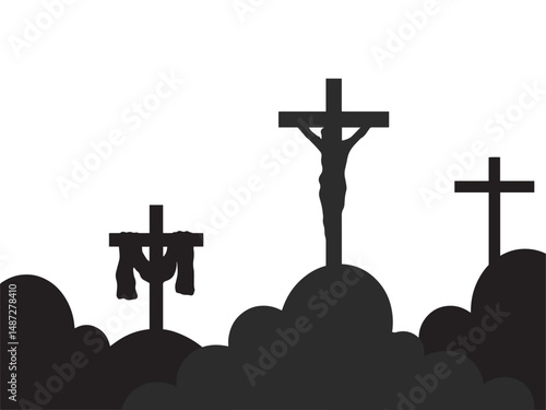 Hand Drawn Jesus Cross Crucifixion