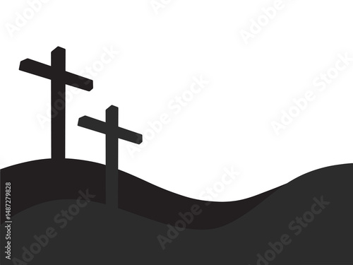 Jesus on the Cross Black and White