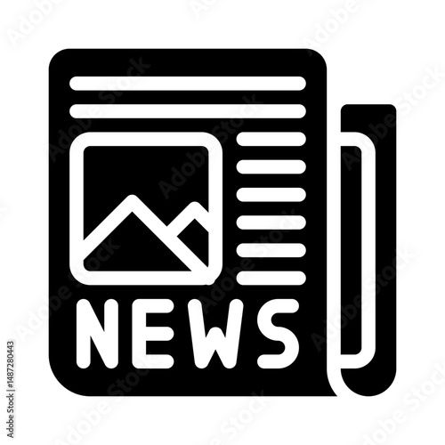 breaking news glyph icon