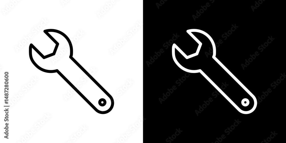 Wrench icon symbol pictogram UX UI designs Wrench icon symbol pictogram UX UI designs