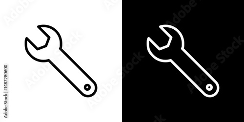 Wrench icon symbol pictogram UX UI designs