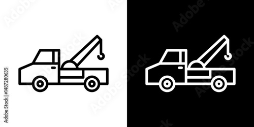 Tow truck icon symbol pictogram UX UI designs
