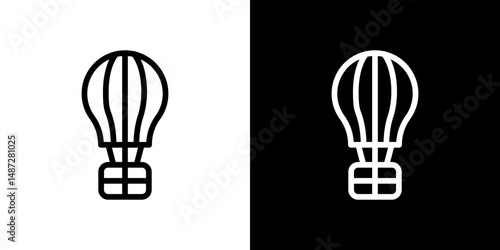 Hot air balloon icon symbol pictogram UX UI designs