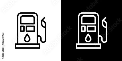 Gas station icon symbol pictogram UX UI designs
