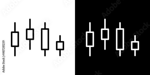 Chart candlestick icon symbol pictogram UX UI designs