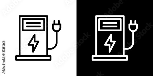 Charging station icon symbol pictogram UX UI designs