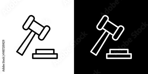 Auction icon symbol pictogram UX UI designs