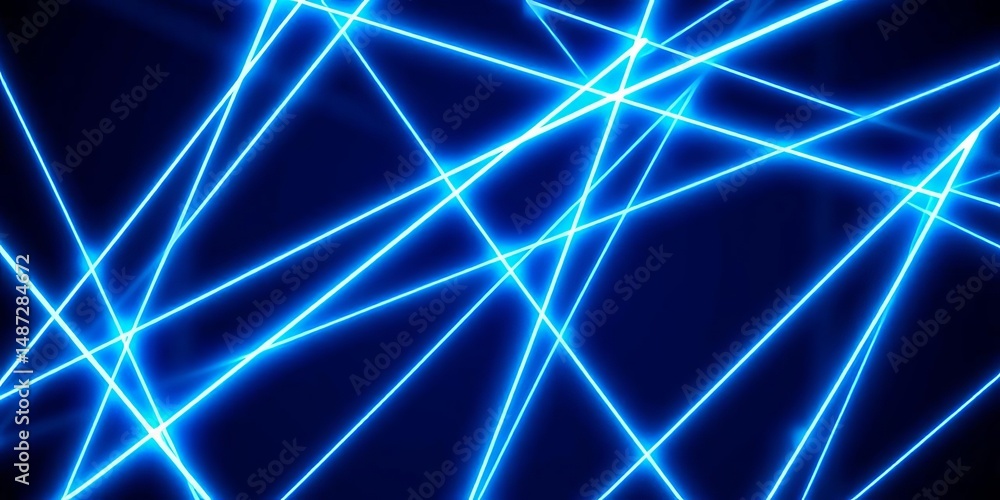 Glowing blue and white geometric lines intersect on a dark background, creating an abstract digital pattern, glowing, digital art Glowing blue and white geometric lines intersect on a dark background, creating an abstract digital pattern, glowing, digital art