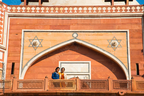 Woman Tourist visit Humayun's Tomb, Delhi, India.