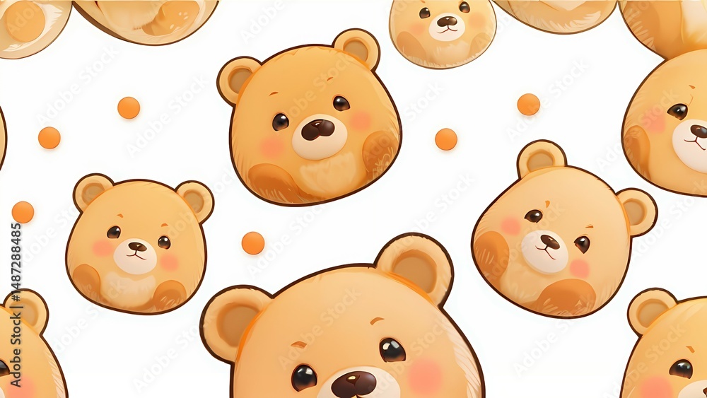 Obraz premium seamless pattern with teddy bears