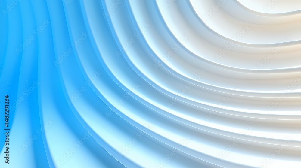 Obraz premium Abstract Blue and White Wave Background