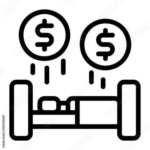 Passive income Line Icon