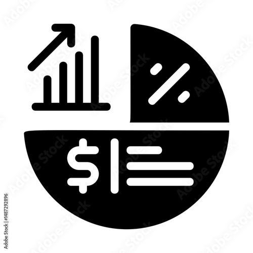 Profit margin Solid Icon