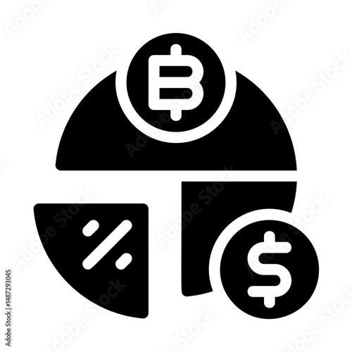 Share dividend Solid Icon