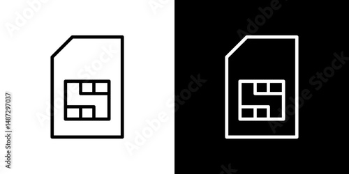 Sim card icon symbol pictogram UX UI designs