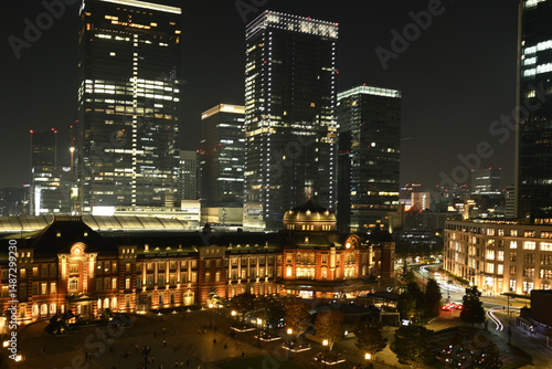 Photography Afternoon to night, Tokyo station, Japan