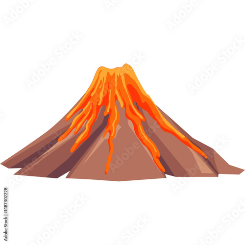 Volcano Illustration