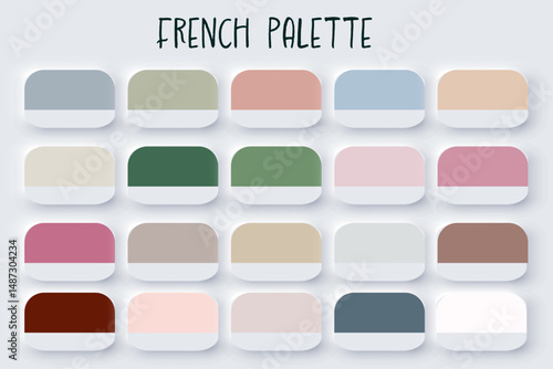 French palette, French colours, French Swatches