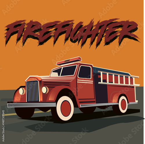 Firefighter Vector Illustration Set – Emergency Rescue Theme