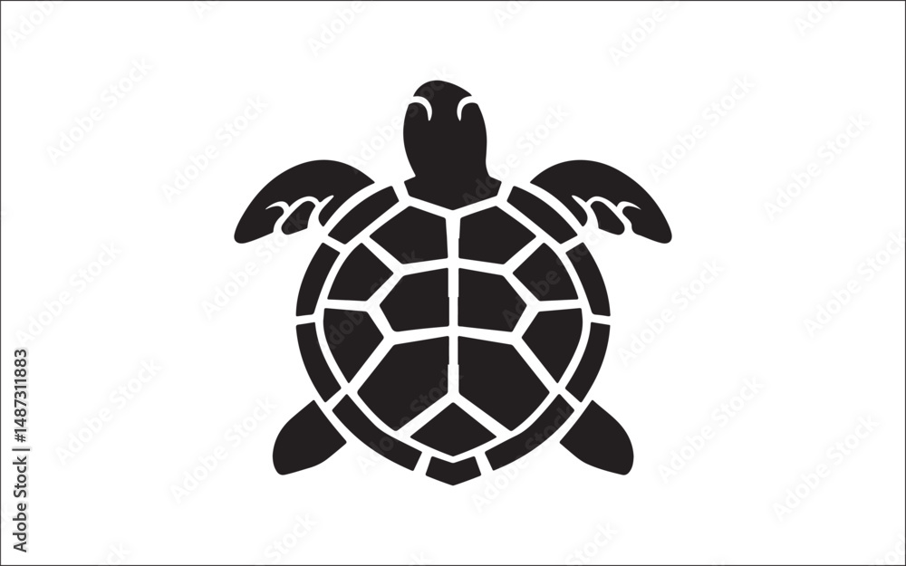 Obraz premium turtle vector illustration. turtle, tribal, vector, ocean, marine, illustration, graphic, aquatic, artwork, silhouette