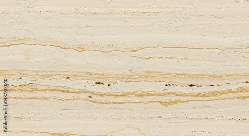 Wallpaper Mural Close up of light beige travertine stone with horizontal lines and natural variations in color Torontodigital.ca