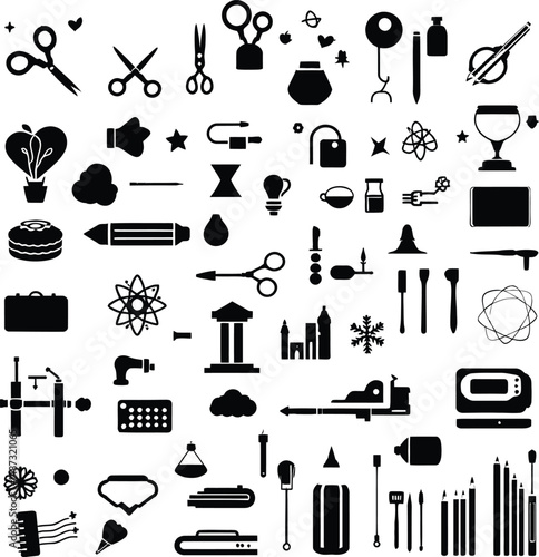 A Pack of Science and School Symbols for Designers, Teachers, and Students Alike

